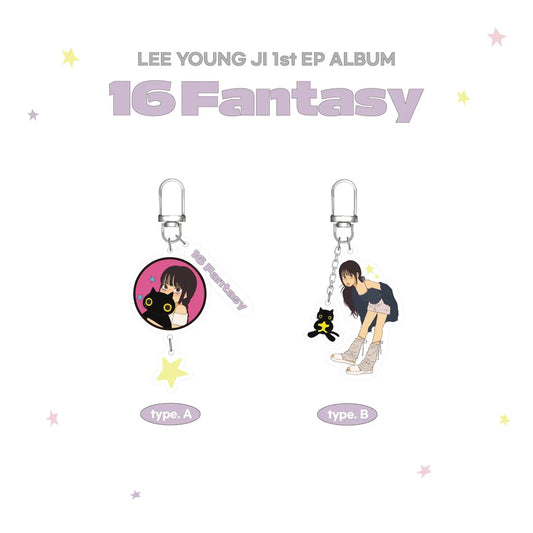 LEE YOUNG JI - 16 FANTASY 1ST EP ALBUM OFFICIAL MD ACRYLIC KEYRING