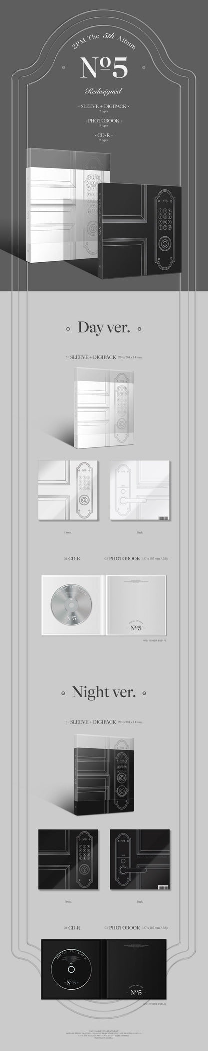 2PM - 5TH ALBUM [NO.5] REDESIGNED