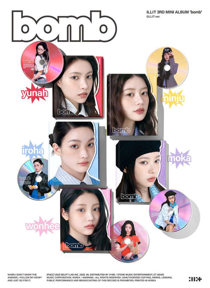 ILLIT - BOMB 3RD MINI ALBUM [GLLIT VER.]