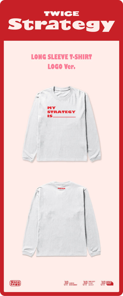 TWICE - STRATEGY POP-UP IN SEOUL OFFICIAL MD LONG SLEEVE T-SHIRT LOGO VER.